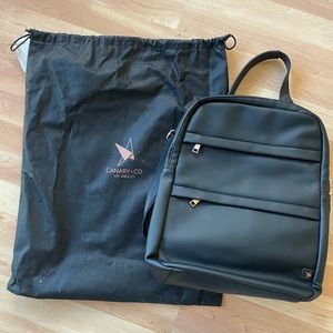 Brand new Black Vegan Leather Backpack Canary + Co